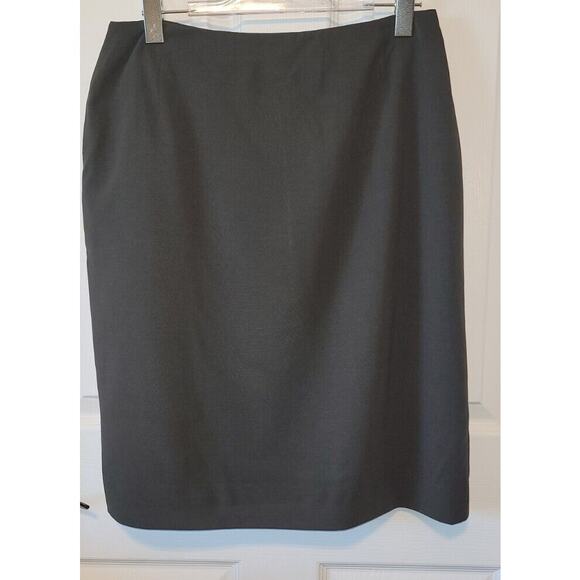 Bally Skirt Woman 14 Army Green Pencil Wool Knee Career Corporate Work Business - Picture 1 of 9